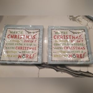 SET OF 2 GRINCH SAYING LUNCH NAPKINS G6